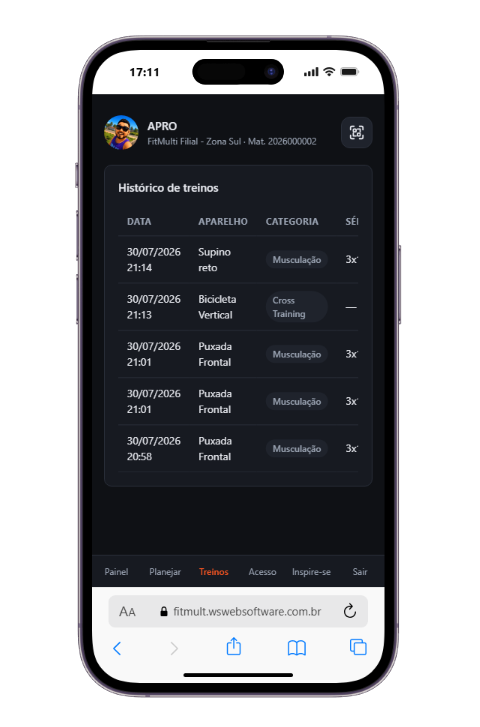 App FitMult - Tela 3