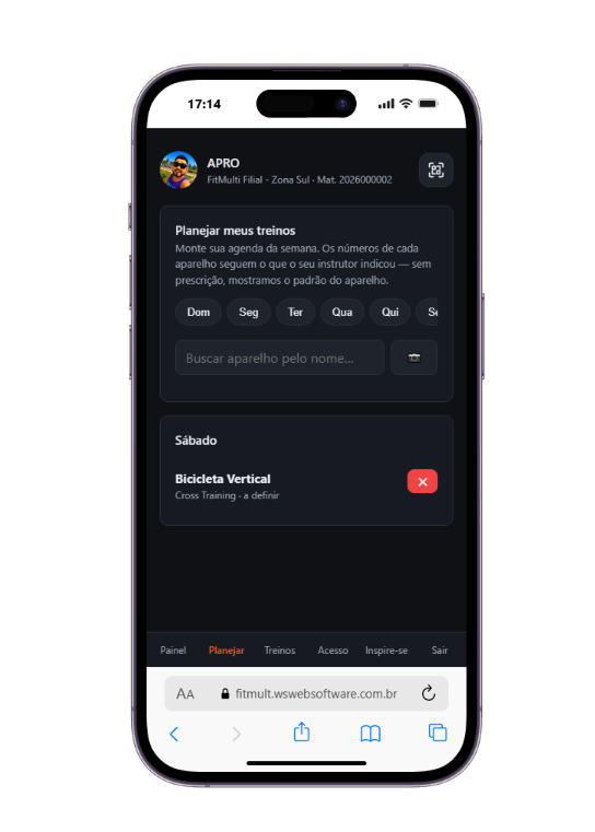 App FitMult - Tela 2